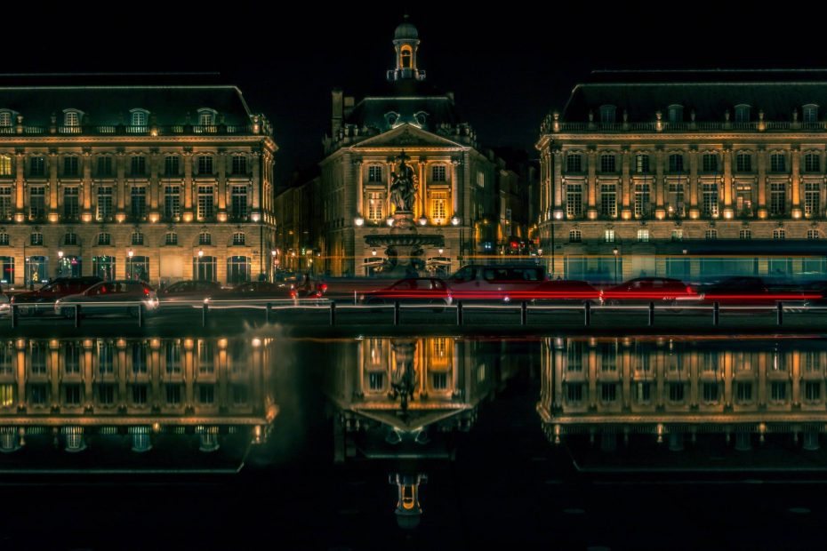 Miroir d'eau Nuit Bordeaux