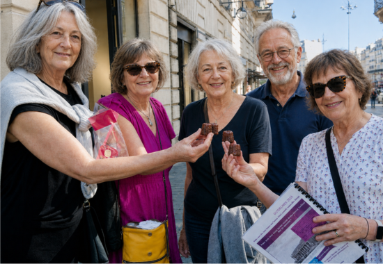 Rallye gourmand pour un groupe senior à Bordeaux