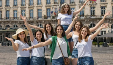 Groupe d’amies participant à un EVJF à Bordeaux
